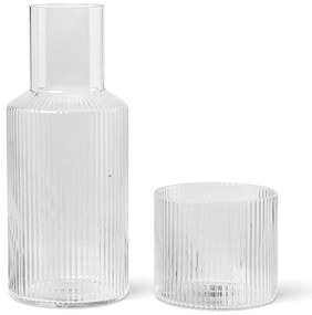 ferm LIVING Sklenená karafa Ripple Small 500 ml