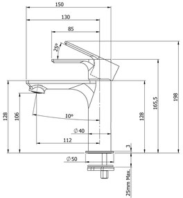 Stojančeková umývadlová batéria v lesklej striebornej farbe Pax – Sapho