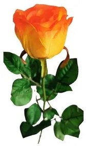 Umelá oranžová ruža, 69 cm