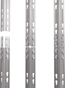 Outdoor sivý kovový regál, 180x100x38cm-4