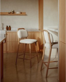 Béžová barová stolička (výška sedadla 66 cm) Helda – Kave Home