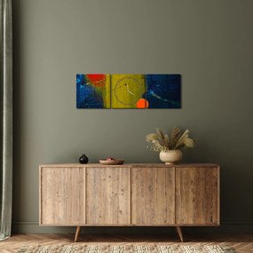 Obraz farieb (s hodinami) (90x30 cm)