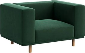 Tmavozelené zamatové relaxačné kreslo Kukumo – Ame Yens