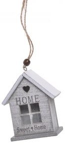 Závesný domček Home – sivý 9 cm