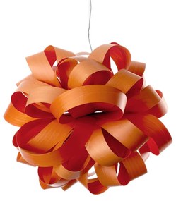 LZF Agatha Ball závesná lampa, 84x80 cm, oranžová
