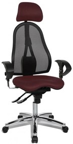 Topstar Topstar - obľúbená kancelárska stolička Sitness 45 - bordó, plast + textil + kov