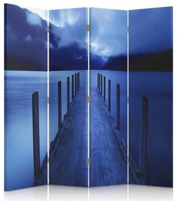 Gario Paraván Modrý mostík Rozmery: 145 x 170 cm, Prevedenie: Otočný paraván 360°