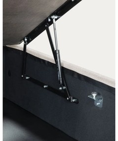 Béžová čalúnená dvojlôžková posteľ s úložným priestorom 180x200 cm Matters – Kave Home