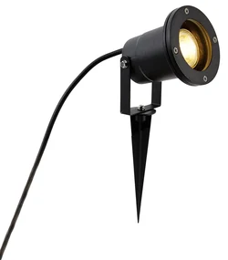 Priemyselný inteligentný bodový reflektor s hrotom čierny vrátane WiFi GU10 IP65 - Basic