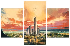 Obraz - Maľované mesto (90x60 cm)