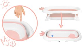 Ricokids Detská vanička s vankúšom RK-280 biela a ružová