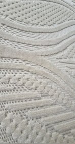HU Krémovo, béžový moderný koberec TWIST CREAM 31204A Rozmer: 60x100 cm