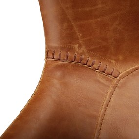 Hnedá jedálenská stolička z imitácie kože DAN–FORM Denmark Hype