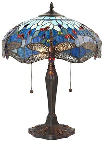 Endon 64089 - Stolná lampa Tiffany DRAGONFLY 2xE27/60W/230V priemer 41 cm