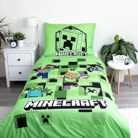 Detská obliečka na jednolôžko z mikrovlákna 140x200 cm Minecraft – Jerry Fabrics