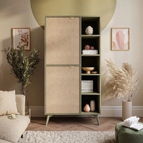 REGÁL / KOMODA FONDY JEDLIČKA SCANDI + EUKALYPTUS 80 cm