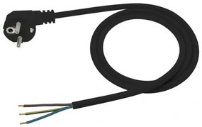 BERGE Napájací kábel čierny 1,5m 3x1 OMY