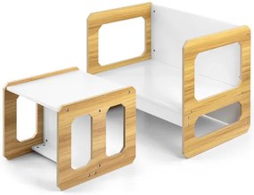 Detský stôl Stella 3v1 naturálny so stoličkou