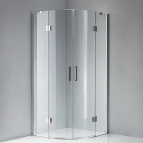 BPS-koupelny Štvrťkruhový sprchový kút KZ92 90x90 chróm/transparent - bez vaničky