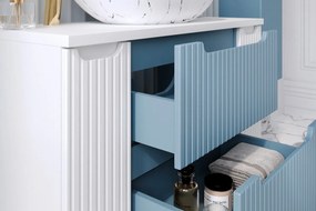 Závěsná skříňka pod umyvadlo Nova Denim 82-60-40-2S modrá