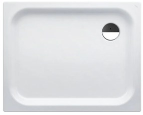 LAUFEN Platina obdĺžniková sprchová vanička zo smaltovanej ocele, odtok v rohu, 1000 x 800 x 65 mm, biela, H2150410000401