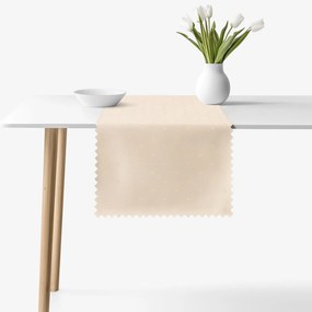 Goldea sviatočný behúň na stôl teflónový - šampaň s lesklými obdĺžnikmi 50x120 cm