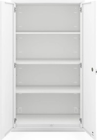 Kovová modulárna multifunkčná skriňa na podstavci biela MEGAN 1600 x 900 x 400 mm