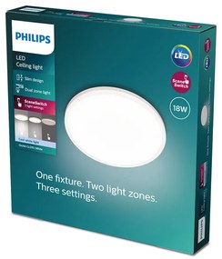 Philips 8719514431942 Stropné svietidlo OZZIET LED 18W, 4000K, 2000lm, IP20, biela
