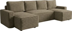 AKCE Rozkladacia sedacia súprava do U SMART BOUCLE 303x143 cm, tmavo béžová II. akosť