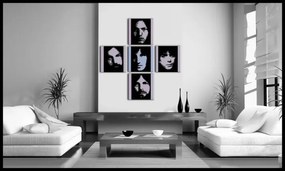 Ručne maľovaný POP Art obraz Pink Floyd 4 dielny pf | rôzne rozmery
