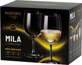 BOHEMIA PRESTIGE MILA POHÁR NA BIELE VÍNO 350ML SADA 6KS