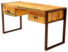 Písací stôl 160x76x70 Retro recyklované mango Old spice
