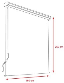 Zvislá markíza Avenberg TACOMA šírka 160 cm - Béžová