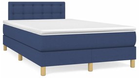 Boxspring posteľ s matracom a LED modrá 120x190 cm látka 3270122