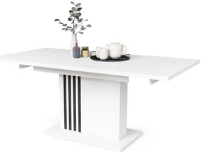 LEONEL Biely matný – MODERNÝ ROZKLADACÍ STÔL AŽ DO 180 cm!