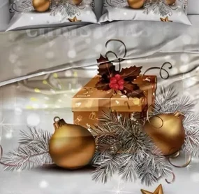 Obliečky Homa NAVIDAD GOLD 3-dielna sada 140x200 cm