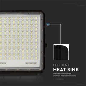 LED Vonkajší solárny reflektor LED/30W/3,2V 4000K čierna + DO