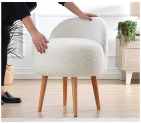 Biely taburet Rufmee – Artie