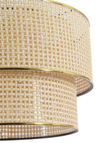 Závěsný lustr Hazeran ecru/bílý