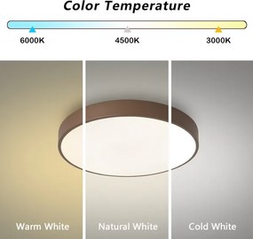 Brilagi - LED stropné svietidlo POOL LED/36W/230V 3000/4000/6000K 30 cm hnedé