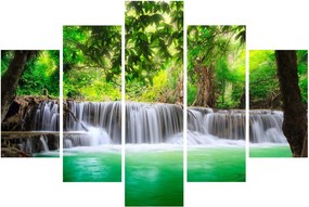 Obraz vodopádu v Kanchanaburi, Thajsko (150x105 cm)
