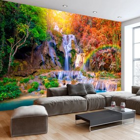 Artgeist Fototapeta - Tat Kuang Si Waterfalls Veľkosť: 100x70, Verzia: Standard