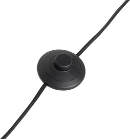 Stojacia lampa orechové drevo trojnožka s hnedým a béžovým pruhovaným tienidlom 50cm - Tripod Classic