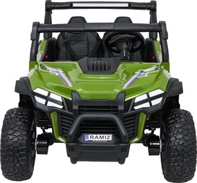 Ramiz Elektrická bugina Gravity pre deti zelená + pohon 4x4 + diaľkové ovládanie