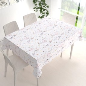 Biante Detský bavlnený obdĺžnikový obrus Sandra SA-371 Ružový cirkus so zvieratkami 50x100 cm