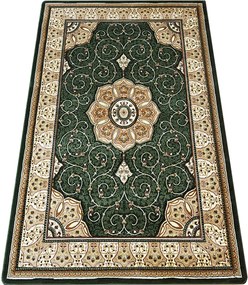 Koberec Adora 5792 zelený obdĺžnikový s orientálnym vzorom Rozmer: 280x370 cm