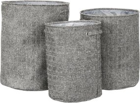 Set troch košov na bielizeň sivý LK9581-GREY (3 ks)