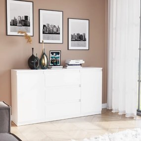 Priestranná komoda R-140-S3 - rôzne farebné prevedenia biela