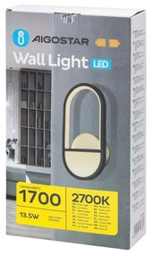 Aigostar - LED Nástenné svietidlo LED/13,5W/230V 2700K čierna/zlatá