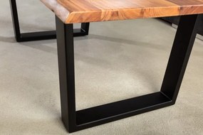 Dizajnový konferenčný stolík Massive, 120 cm, akácia